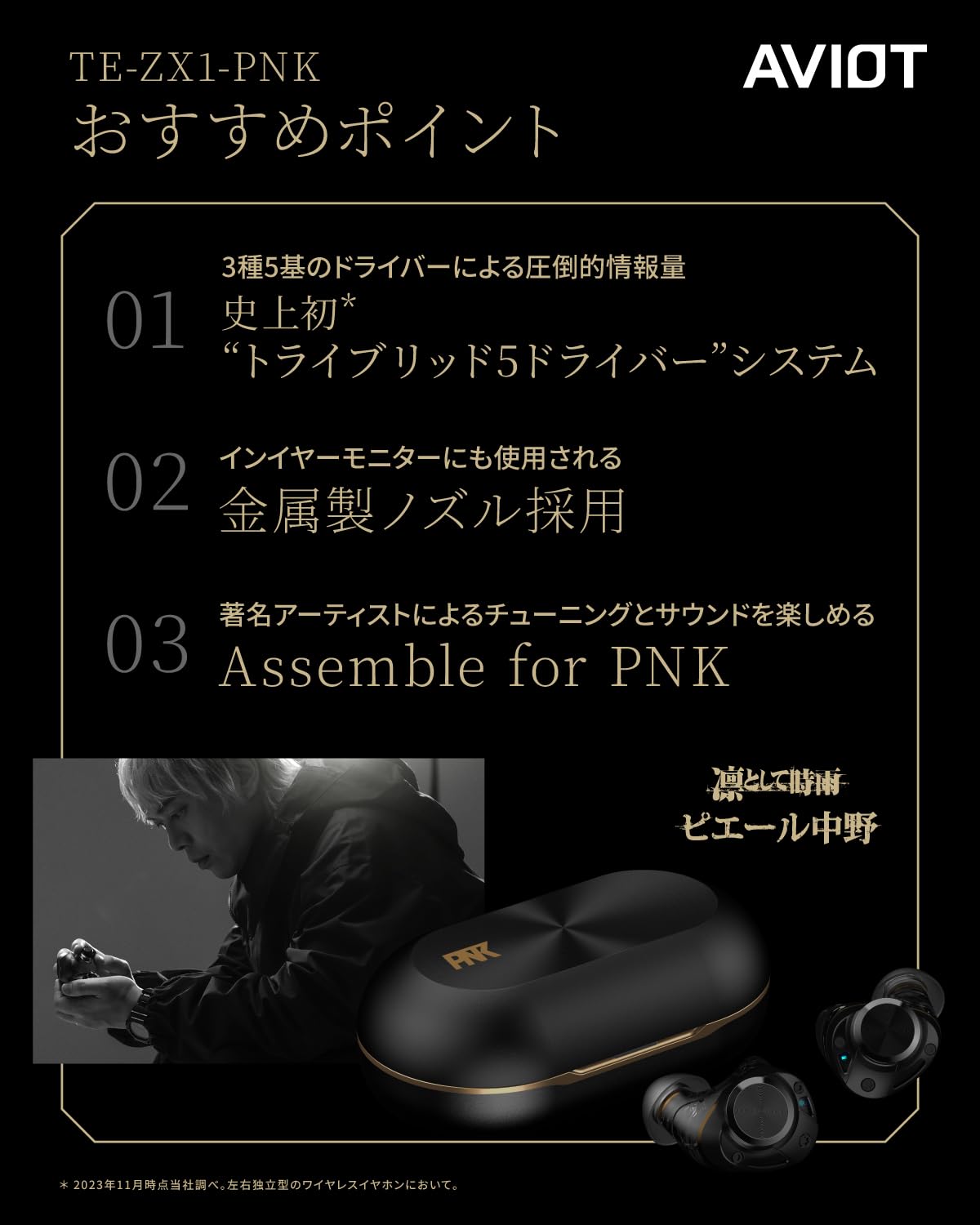 Mua AVIOT TE-ZX1-PNK PIYAHONE 7 Hybrid Active Noise Cancelling