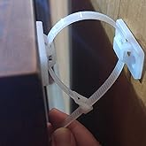 Anti-Tip Furniture Wall Anchor Straps(6 Pack,with Screws),Wall Anchors Straps Kit for Bookshelf or Dresser,Adjustable Safety Furniture Wall Straps for Baby,Kids,Dogs,Cabinet,Bed,Shelf,etc.(White)