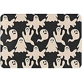 Kreiphantom Halloween Bathroom Rug Cute Ghost Bath Mat Soft Non-Slip Absorbent Bath Rugs for Home Bathroom Halloween Decor Holiday Decorative Bathmats 15.7