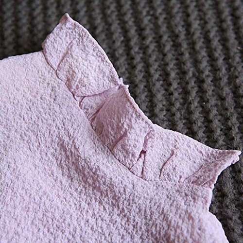 2017 Toddler Kids Baby Girls Summer T-shirt Tops+ Shorts Pants Set (5-6 Years, Pink)