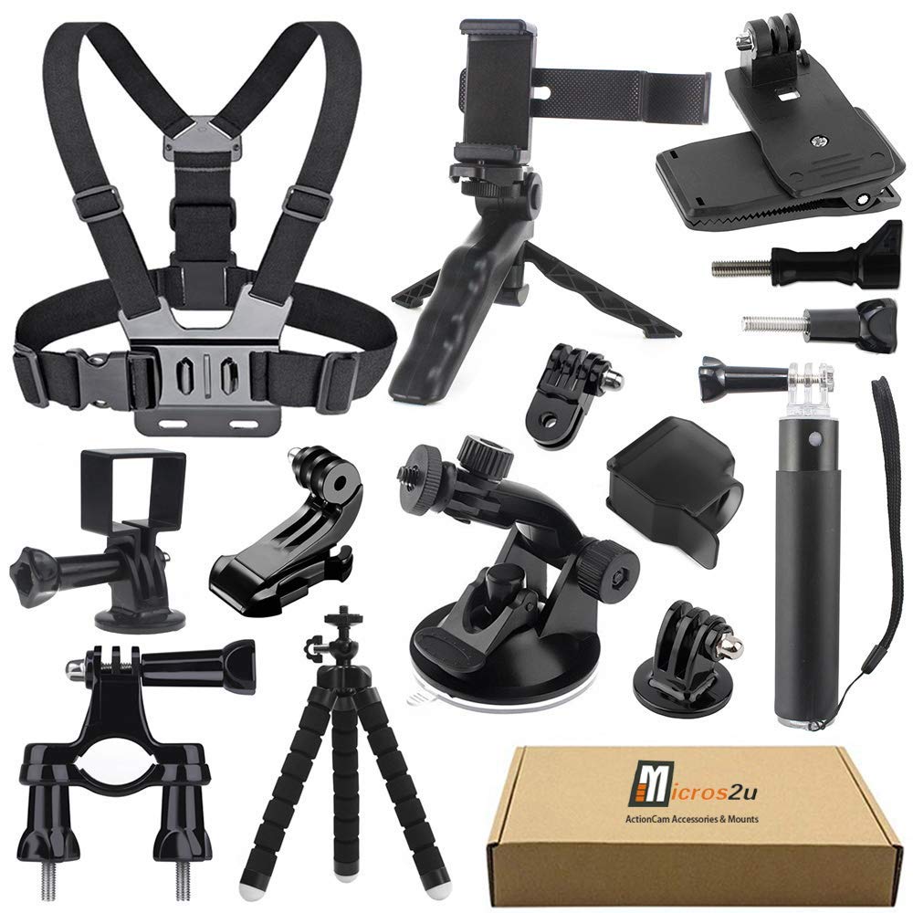 micros2u DJI Osmo Pocket/Action Camera Compatible 21 Piece Expansion Accessories Kit. Perfect Accessory Bundle for all your OSMO Mounting Needs!