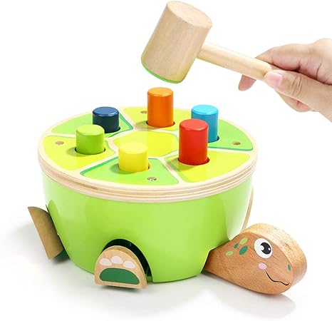 top bright wooden pounding toys toddlers hammer 4 balls gifts 1 2 year olds boys girls