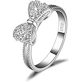 JewelryPalace 14k White Yellow Rose Gold Plated 925 Sterling Silver Rings for Women, Cubic Zirconia Promise Rings for Her, Stackable Wedding Bands Rings for Women Infinity Forever Love Knot Ring
