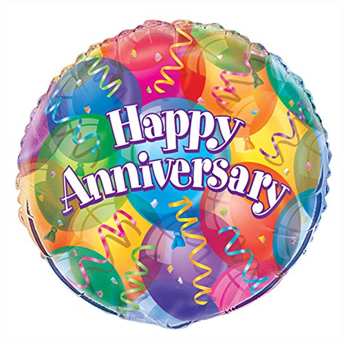 18" foil happy anniversary balloon