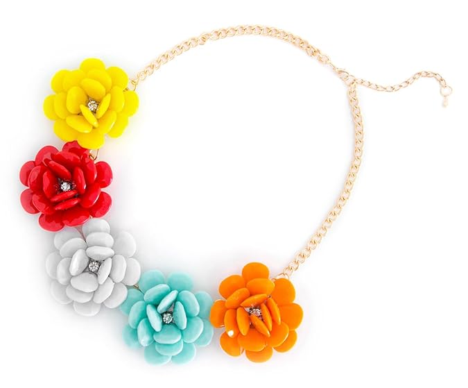 Statement Halsketten Sommer Kette Modeschmuck Perlen Kette XXL Collier NEU