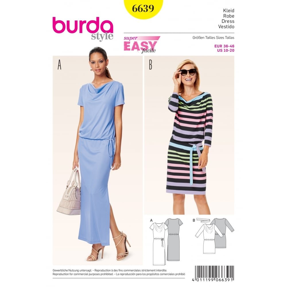 Burda b6639 Dress Sewing Pattern Paper 19 x 13 x 1 cm White