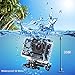 Aokon 4K Slow Motion Underwater Action Camera WiFi 2.0 LCD Ultra HD Video 16MP 170 Wide Angle Lens Dual Screens Waterproof Sports Cam with 2 Batteries Portable Package and Full Accessories Kits