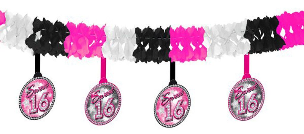 Sweet 16th Paper Garland with Decoration