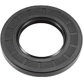 uxcell Oil Seal, TC 50mm x 90mm x 10mm Nitrile Rubber Cover Double Lip with Spring for Bearing Shaft, Black Pack of 1
