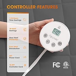 Valthie Heated Mattress Pad Twin XL Size,Electric