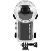 Invisible Dive Case for Insta360 X4, FotStdio Insta 360 X4 Waterproof Case 50m/164ft Underwater Diving Housing Cover Protective Sealed Shell Photography Housings Action Camera Accessories