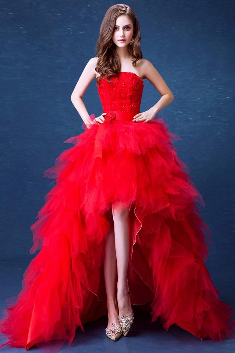 red rose wedding dress