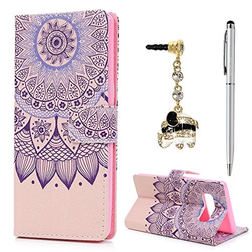 Galaxy Note 8 Case, Samsung NOTE 8 Wallet Case, with Card Holder Kickstand Leather Slim Wallet Shockproof Protective Case,Totem