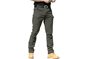 TOBCHONP Tactical Pants for Men Relaxed Fit Stretchy Work Pants Baggy Cargo Camo Pants Flex Carpenter Pants Multi Pockets