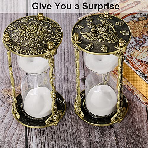 Metal Hourglass 60 Minute Sand Timer:Mandala Rose Crystal