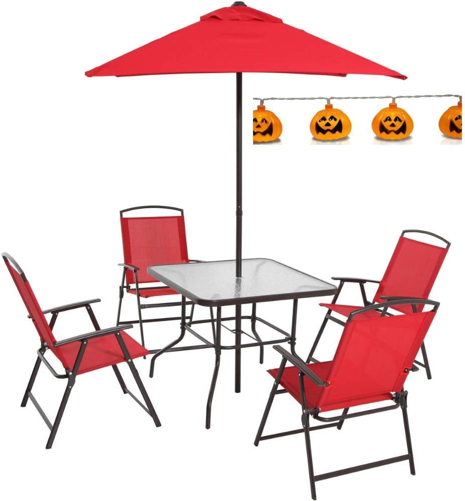 Mainstays Albany Lane 6-Piece Folding Seating Set (Gray): Garden & Outdoor