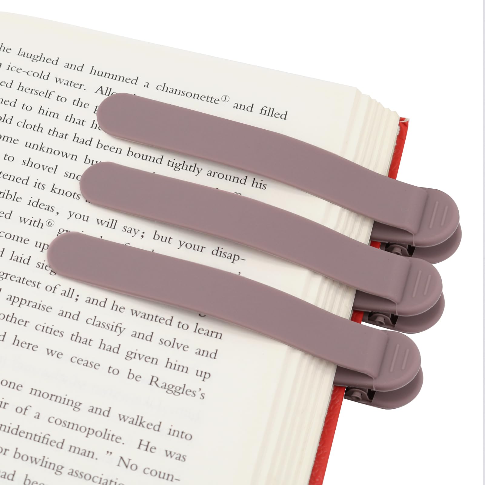 Photo 1 of SMUK 3pcs Bookmarks for Reading Women, Automatic Silicone Book Marks for Book Lovers Men Women Teens, Unique Book Page Markers Holder Book Reading Accessories Gifts