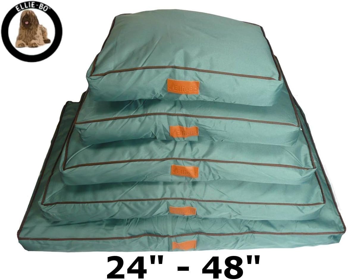 EllieBo Waterproof Dog Beds in Green Tailor made to fit cages and