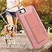 iPhone 8 Case, iPhone 7 Case, iPhone 7 Case with Stand, ZVEdeng Protective Dual Layer Case Hand Strap Vertical and Horizontal Stand Foldable Kickstand Cover for Apple iPhone 7/8 4.7'' Rose Gold