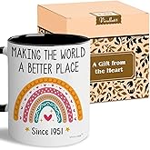 Vivulla68 75th Birthday Gifts For Women Men, Gift For 75 Year Old Woman, 1951 Birthday Gifts For Women, Birthday Gift For Woman Turning 75, 75th Birthday Coffee Mug, 1951 Bday Cup 11Oz