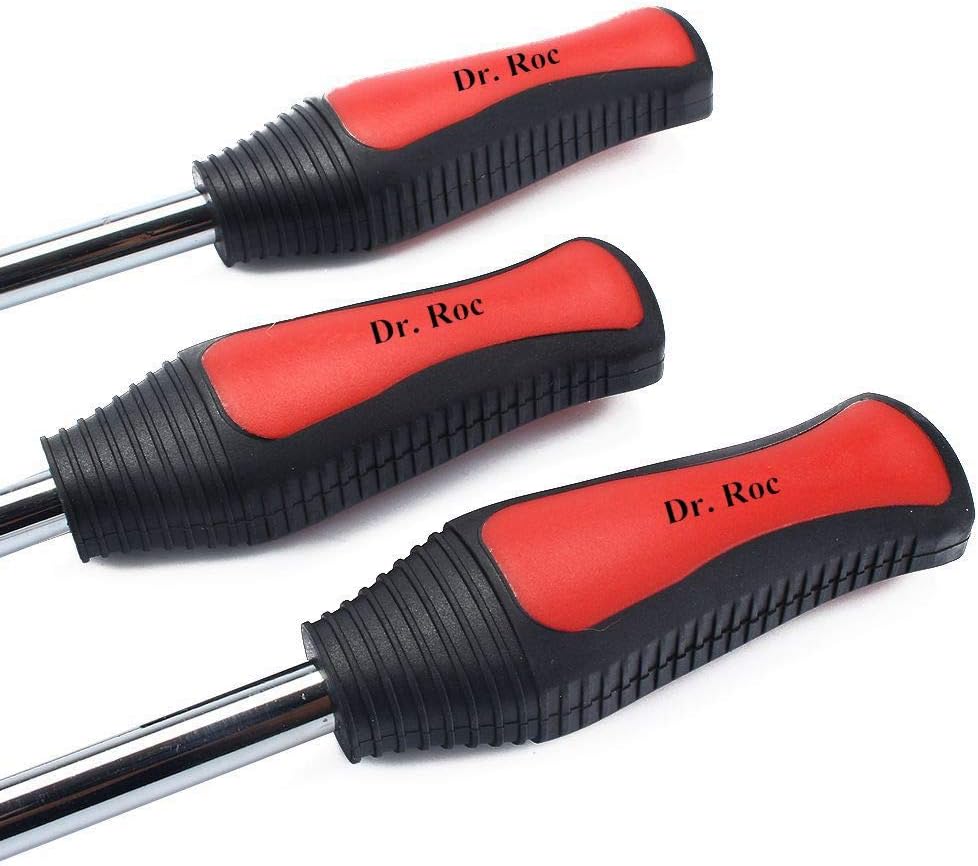 Dr.Roc Tire Spoon Lever Dirt Bike Lawn Mower Motorcycle Tire Changing Tools with Durable Bag 3 Tire Irons 2 Rim Protectors 1 Valve Core and Caps Set: Automotive
