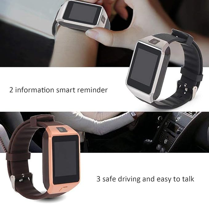 HermosaUKnight Smart Watch Dz09 - Smartwatch de Plata Dorada ...