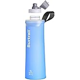 Burtrail Ultralight Collapsible Water Bottle, Compatible with 42mm BeFree Water Filter Cartridge, 1.0L Leakproof Foldable Water Bottle for Camping, Backpacking, Travel & Endurance Sports