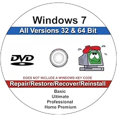 9th & Vine Compatible Windows 7 All Versions Professional, Home Premium, Ultimate, Basic 32-64 Bit DVD. Install To Factory Fresh, Recover, Repair and Restore Boot Disc. Fix PC - View 7