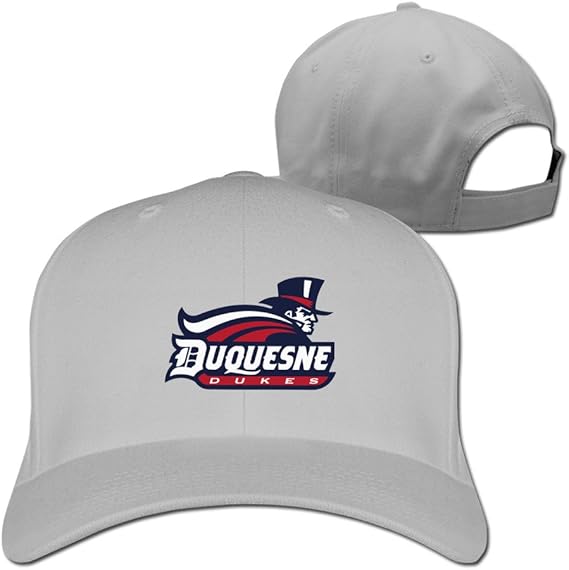 Duquesne Dukes Team Primary Logo Adjustable Solid Baseball Hat Ash