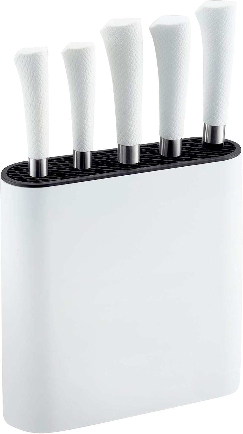 NETTA Kitchen Knife Set including Block, 6 Piece Stainless Steel Including Block