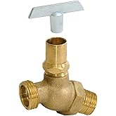 Eastman Male Loose Key Hose Bibb, 1/2 Inch MIP x MHT Connection, 20217