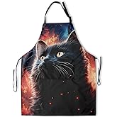 DZGlobal Apron with Pockets Aprons for Women Men Kitchen Chef Apron for Cooking Gardening Server Waitress Painting