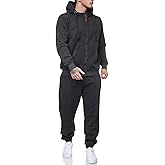 CUBECIRCLE Sweatsuits for Men 2 Piece Men's Jogging Tracksuit Set Hoodie Casual Athletic Long Sleeve Zipper Suit Set