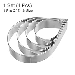 HARFINGTON Teardrop/Raindrop Cookie Cutter Set