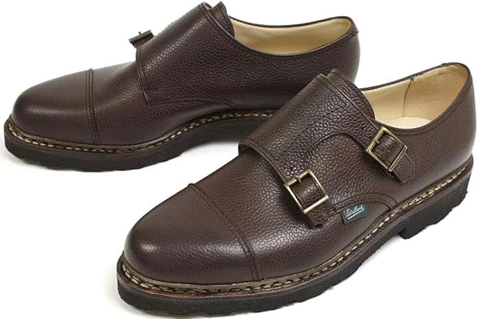 パラブーツ ダブルモンク ウィリアム グレインレザー ダークブラウン William Gr Ebene Paraboot パラブーツ ブーツ Amazon