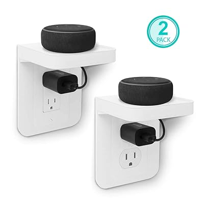 ALLICAVER Outlet Shelf with Cable Management, 2-Pack