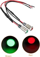 PATIKIL 8mm AC 220V LED Indicator Lights Panel Mount Waterproof Signal Red view 5