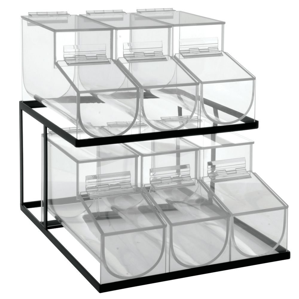 Cal-Mil 2-Tier Black Frame with Clear 