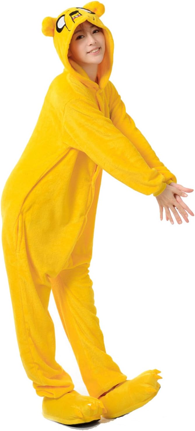VU ROUL Adult Halloween Costumes Dog Onesie Animal Pajamas Yellow