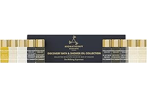 Aromatherapy Associates Essential Oil Blends – Luxury Shower and Body Oils for Dry Skin, Daily Aromatherapy Care for Men & Women, 10-Pack (0.10 fl oz Each) in Decorative Gift Box