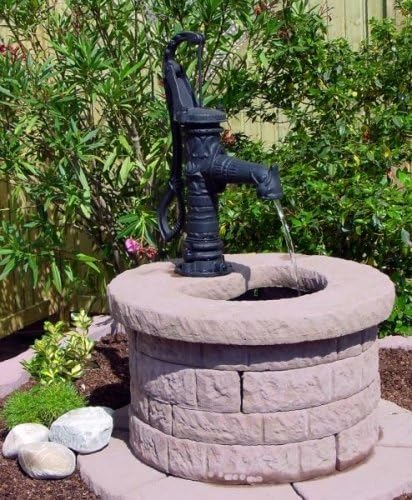 Steinbrunnen Bari Mit Schwengelpumpe Brunnen Wasserspiel Als Schopfbrunnen Amazon De Kuche Haushalt