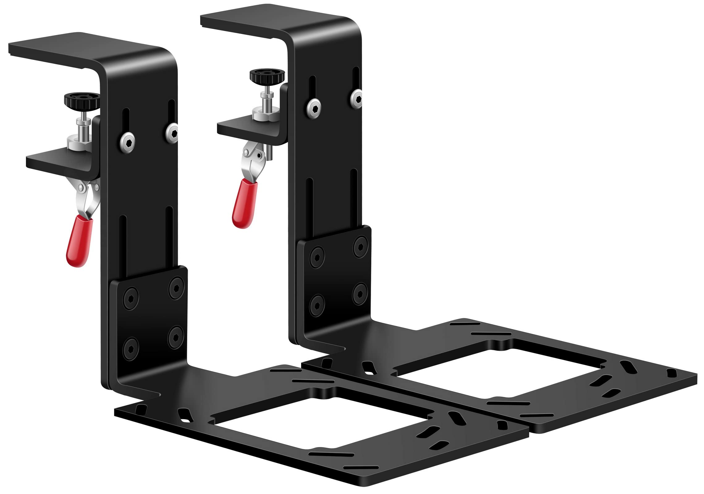 Photo 1 of Set of 2 Desk Mounts Hotas Mount for Logitech G X52/X52 Pro/X56 Hotas/X56 Rhino/Thrustmaster T.16000M / VKB Gladiator Flight sim Game Joystick Mount