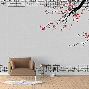 Wall Murals for Bedroom Beautiful Chinese Traditional Cultural Removable Wallpaper Peel and Stick Wall Stickers - 66x96 inches