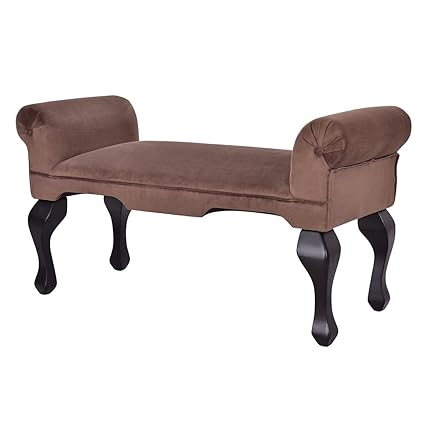 Amazon Com Ghp Home 45 Lx17 Wx23 H Microfiber Rolled Arm Glossy