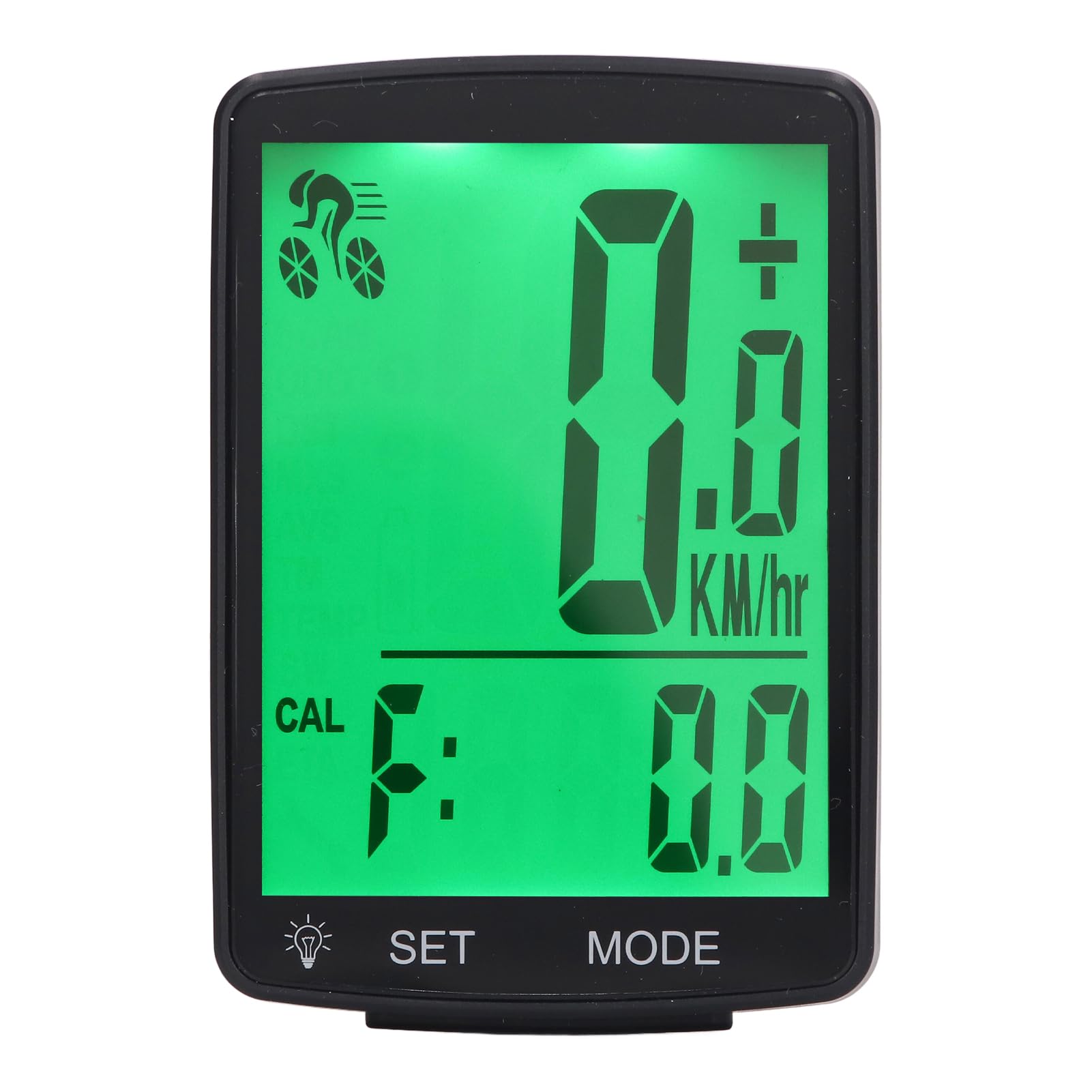 Bike Computer, 2.8in Backlight LCD Screen Display Wireless Bicycle Speedometer Odometer Include Cadence Sensor and Amount, Waterproof Cycling Computer for Outdoor Cycling