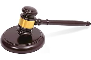 Apexstone Wooden Gavel and Sound Block Set for Lawyer Judge Auction Sale Gift