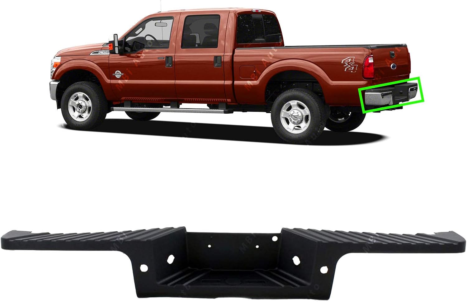 BUMPERS THAT DELIVER Textured, Black Rear Bumper Step Pad