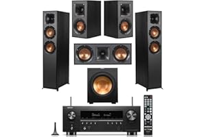 Klipsch Reference 5.1 Home Theater System, Bundle with 2X R-26FA Floorstanding Speaker, 2X R-41M Bookshelf Speaker, R-25C Center Channel Speaker, R-12SW Subwoofer, Onkyo TX-NR797 9.2-Channel Receiver