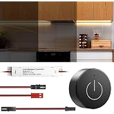 VST DC 12V/24V Wireless Touch Dimmer Switch | Receiver Kit with 2pins JST connector, Wireless Remote led light controller for Cabinet, Closets