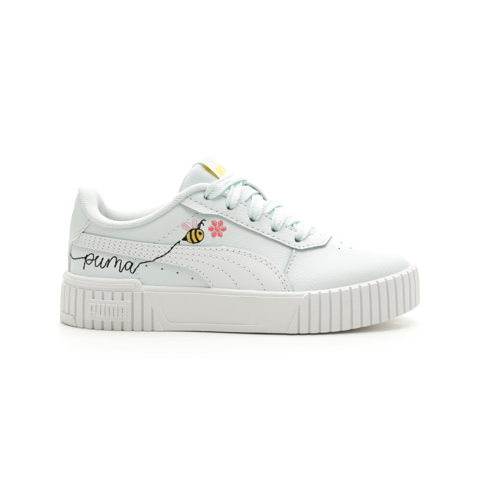 Puma Unisex-Child, Carina 2.0 Busy Bee, Dewdrop-Puma White-Pelé Yellow, Little Kid, 1 Image